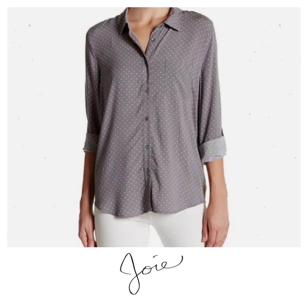 Soft Joie Gray Stars and Moon Anabella Top